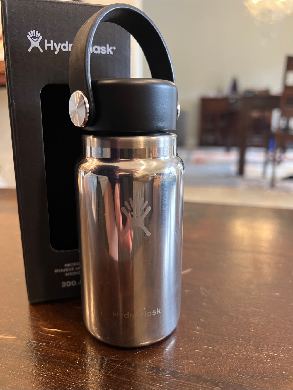 Hydro Flask Micro Hydro 200 mL Metallic Silver Limited Edition – New in Box